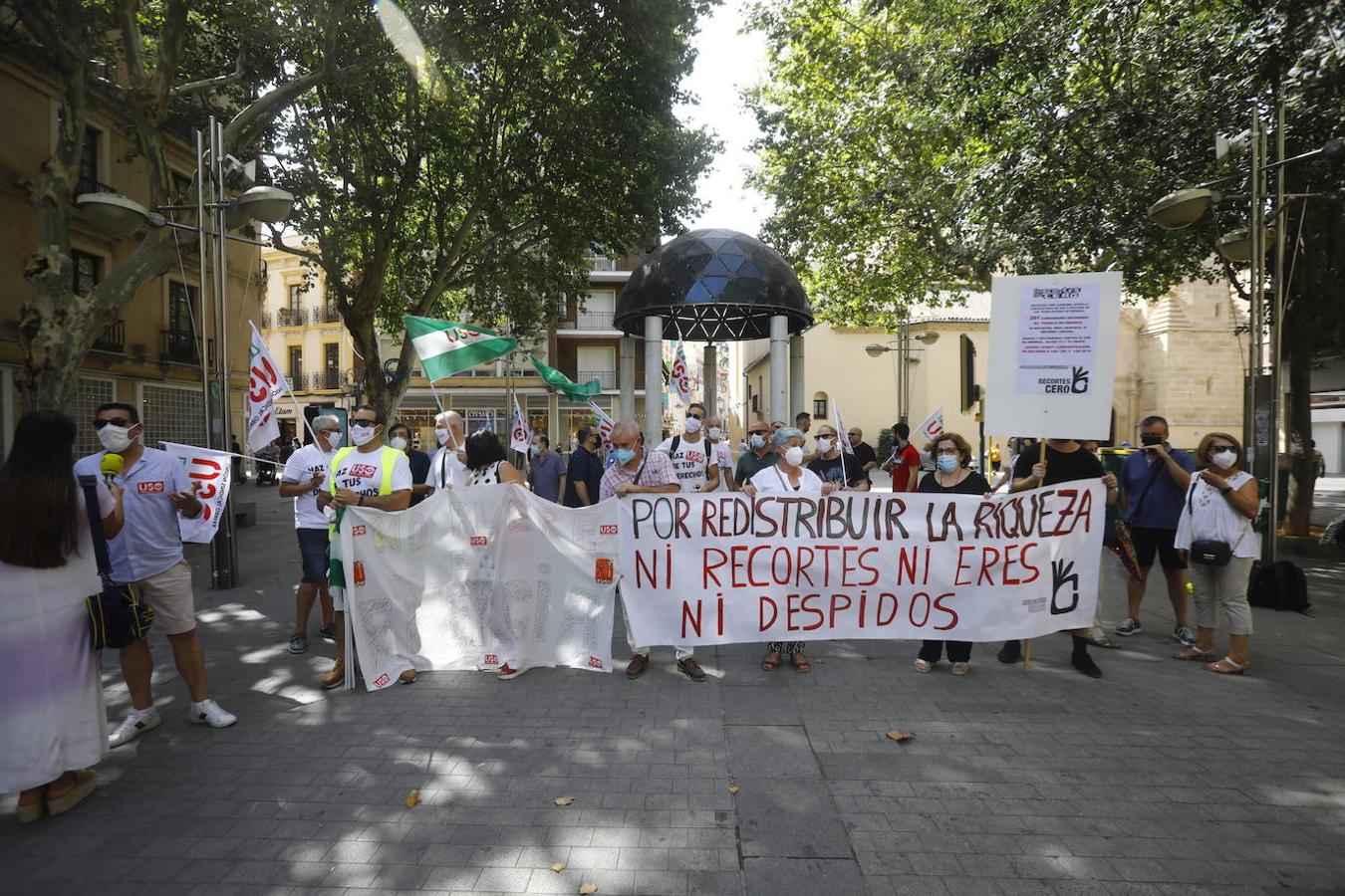 La protesta de los trabajadores de Emergia en Córdoba, en imágenes