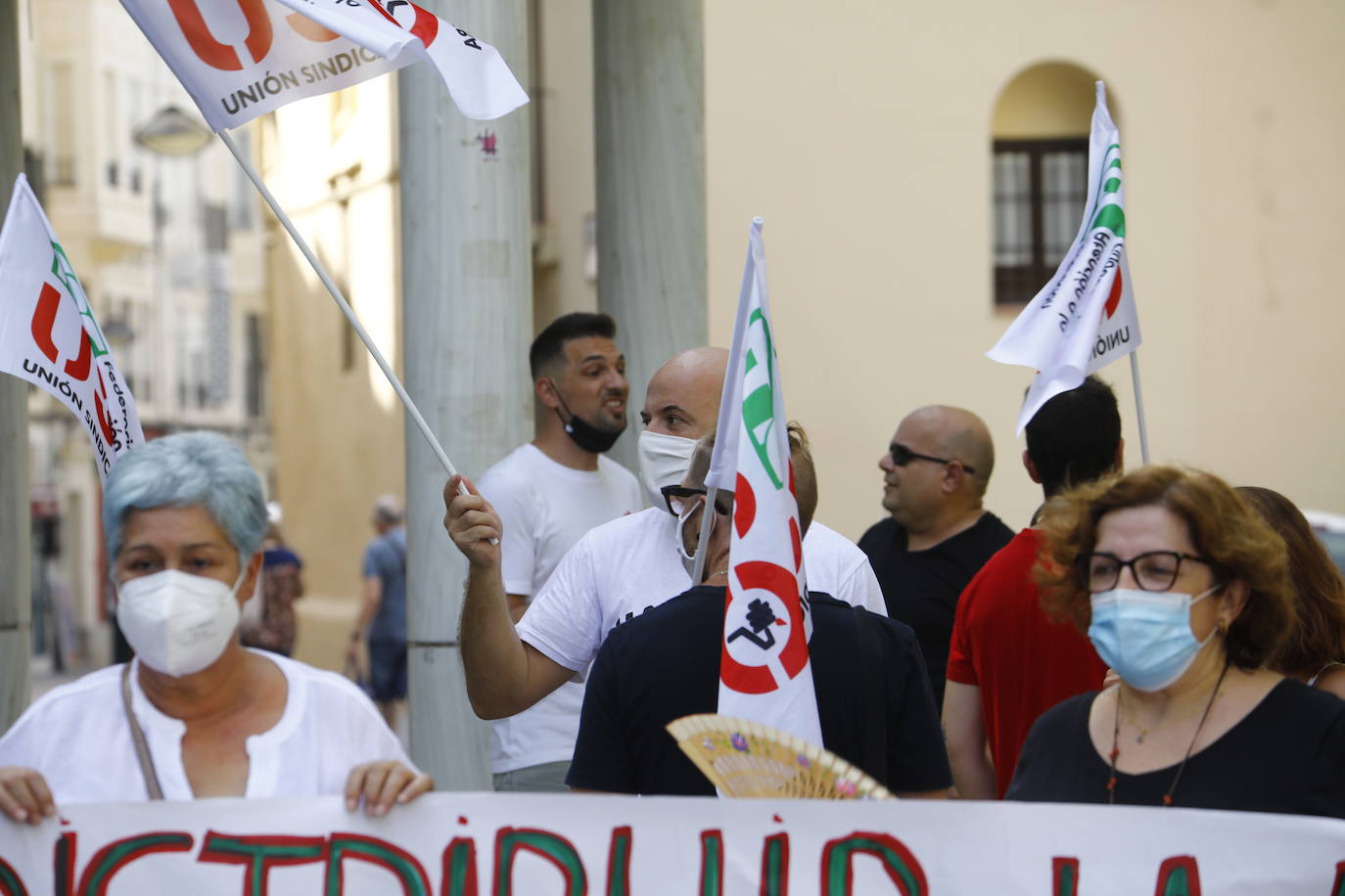 La protesta de los trabajadores de Emergia en Córdoba, en imágenes