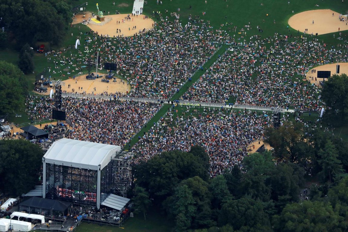 Vista general del macroconcierto. 