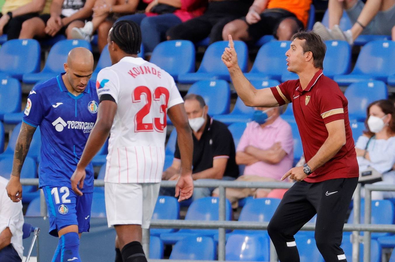 Partido ﻿entre el Getafe y El Sevilla disputado en el Coliseum Alfonso Pérez