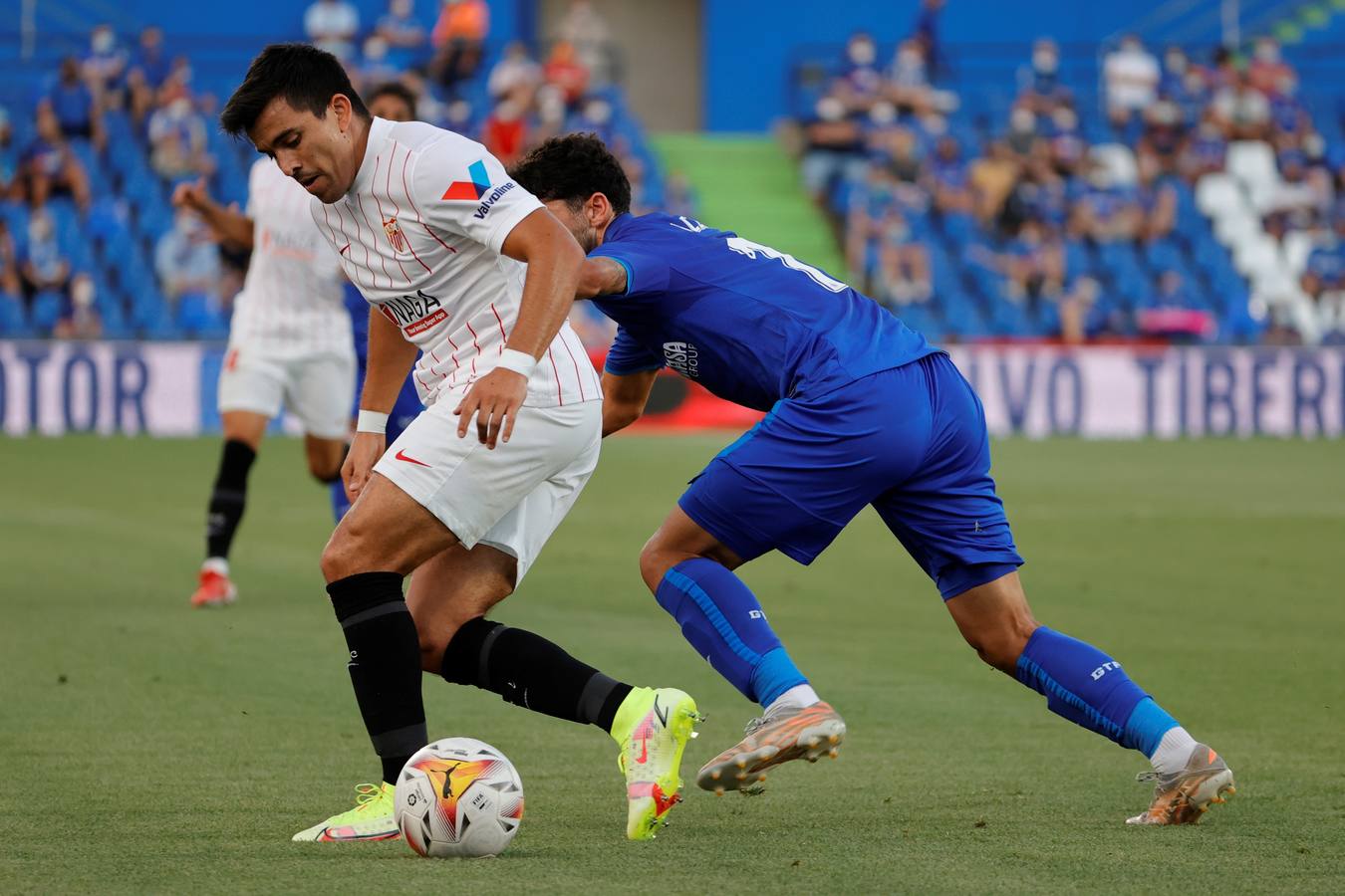 Partido ﻿entre el Getafe y El Sevilla disputado en el Coliseum Alfonso Pérez