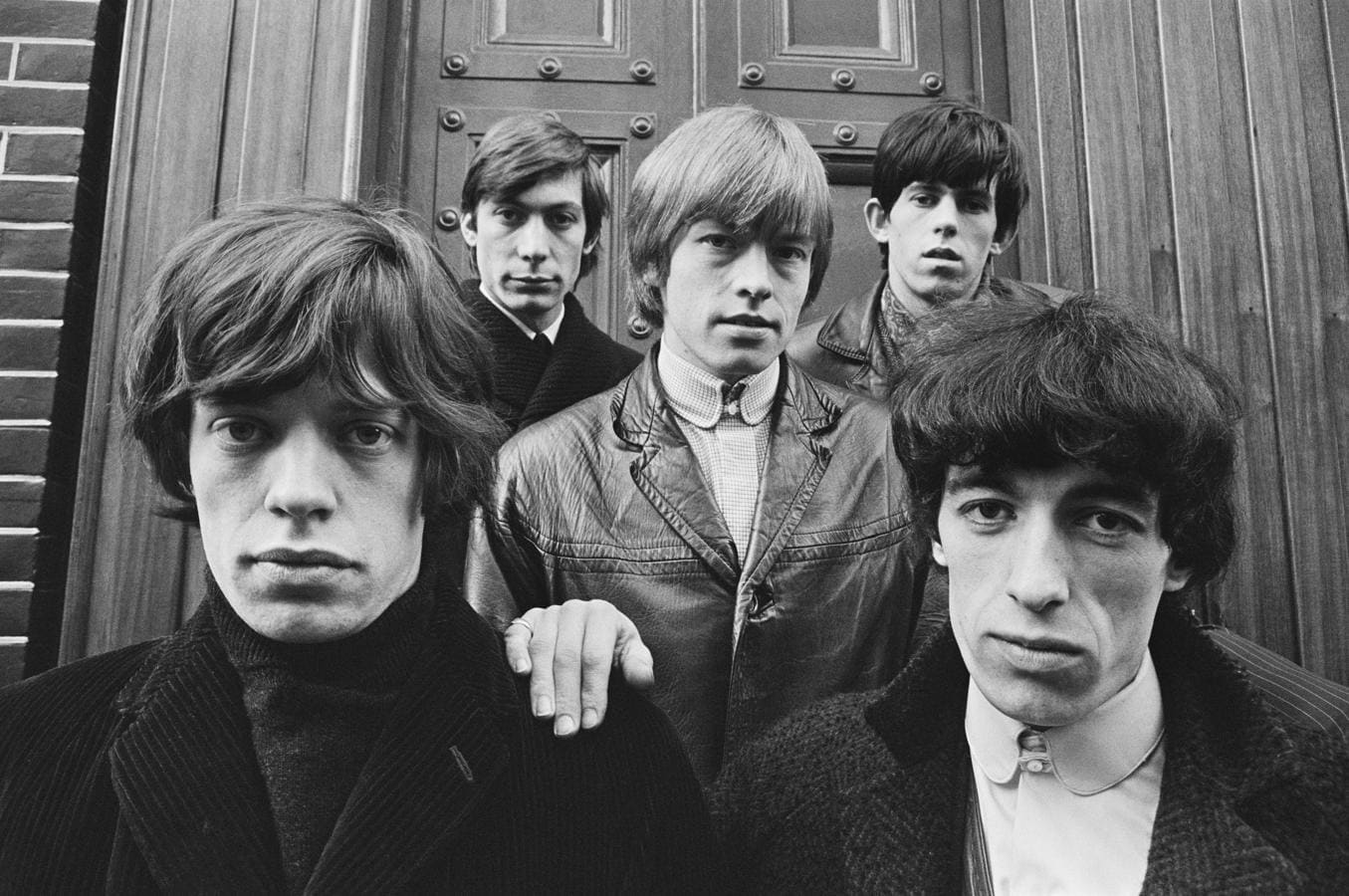 El grupo de rock inglés, en 1963. De izquierda a derecha: Mick Jagger, Charlie Watts, Brian Jones, Keith Richards y Bill Wyman. 