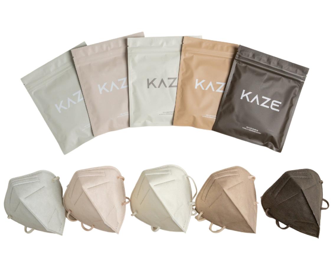 KAZE - Los imprescindibles para la vuelta a la ciudad. Mascarillas en tonalidades neutras de la marca Kaze. Con una alta filtración, esta firma de mascarillas cuenta con infinidad de colores y varios diseños. Además su embalage está realizado con materiales biodegradables. Precio: 49,90€ / 10 unidades.