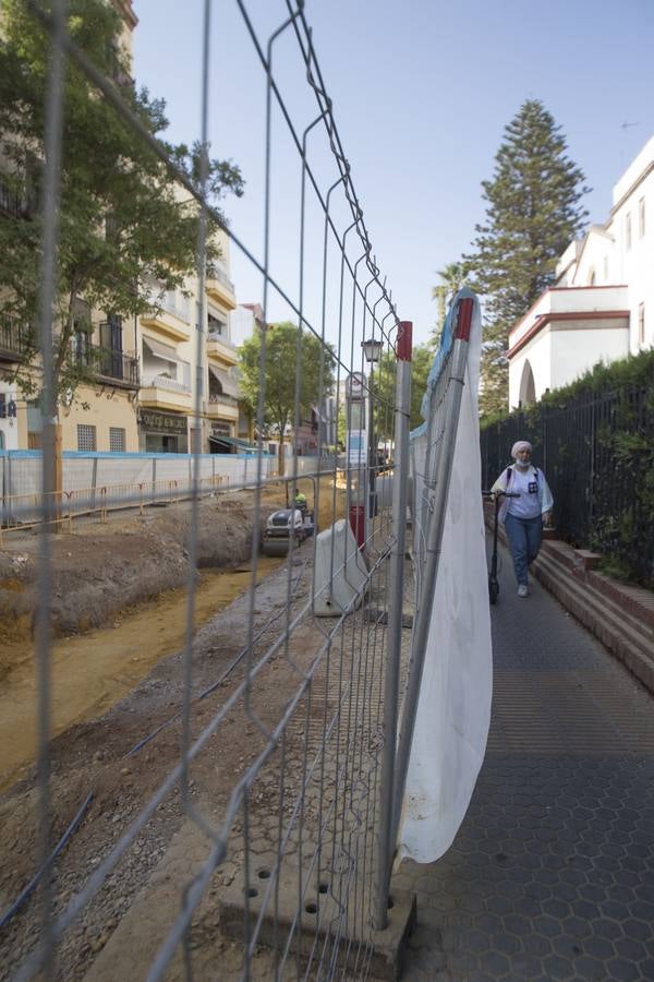 Obras en la avenida de la Cruz Roja y Torneo que se encontrarán los sevillanos a la vuelta de las vacaciones