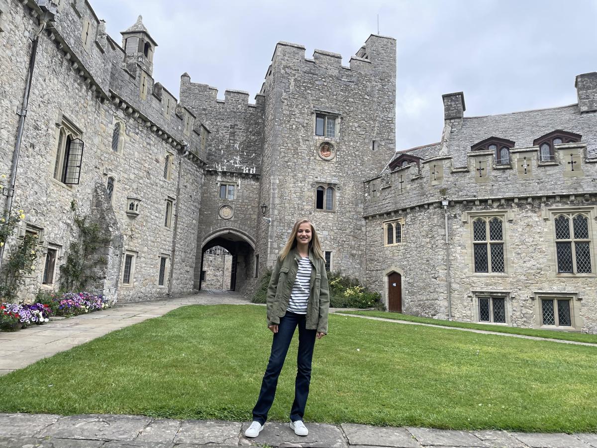 La Princesa, a su llegada al Atlantic College, donde estudiará los próximos años. 