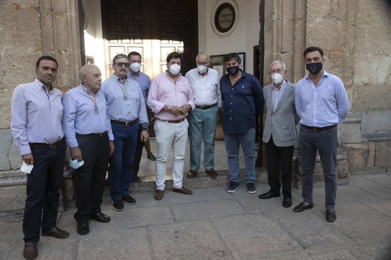 La ofrenda floral del Córdoba CF a San Rafael y la Fuensanta, en imágenes