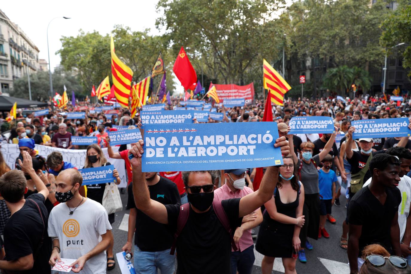 En imágenes: una Diada más, de la ofrenda floral a los disturbios