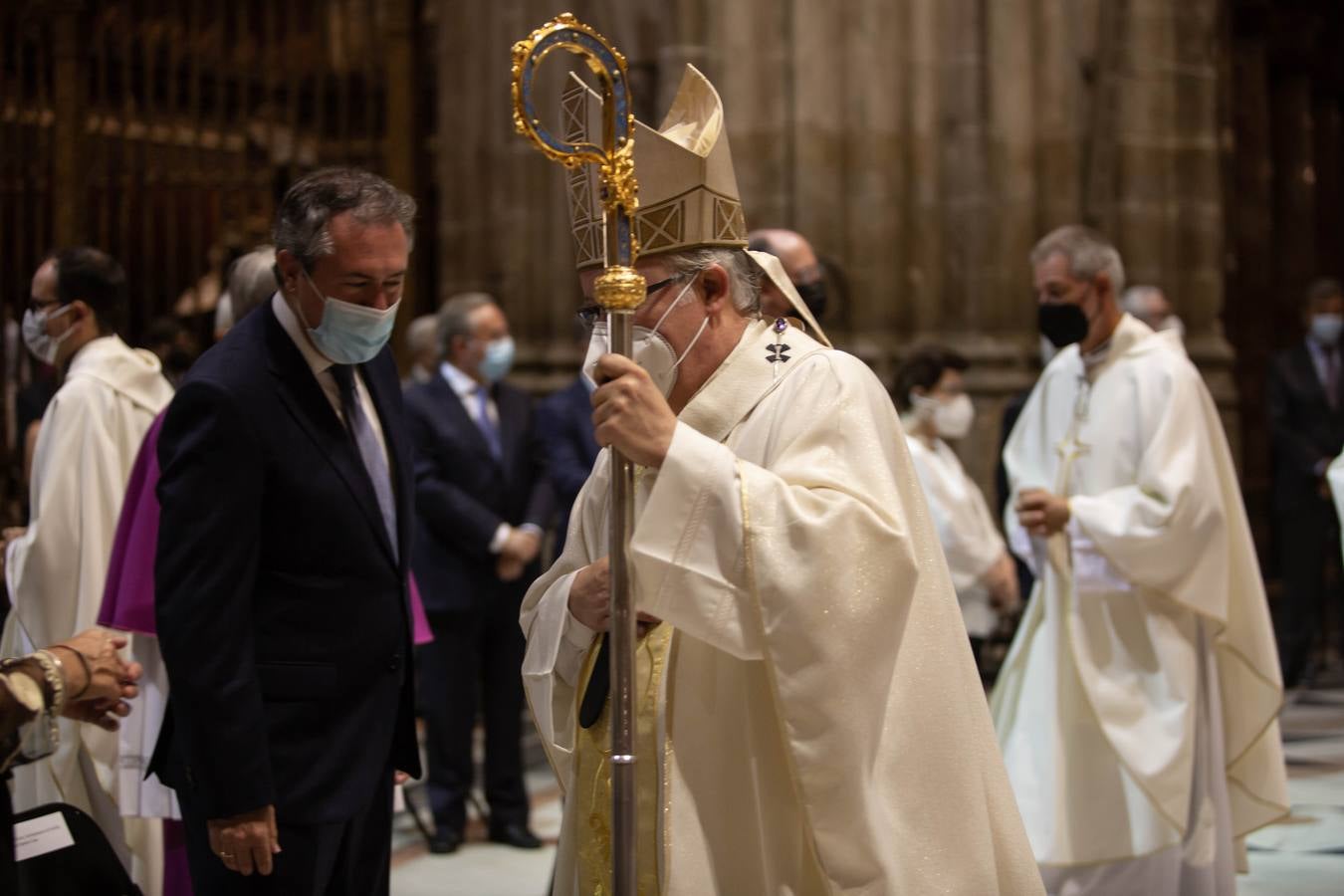 José Ángel Saiz ha dicho que el palio se convierte «en símbolo de nuestro amor a Cristo Buen Pastor, y de que, unidos a Él, debemos amar a todas las personas, en particular a los heridos» y que ser pastores en la Iglesia de Cristo significa justamente «participar en esta tarea, que el palio nos recuerda»