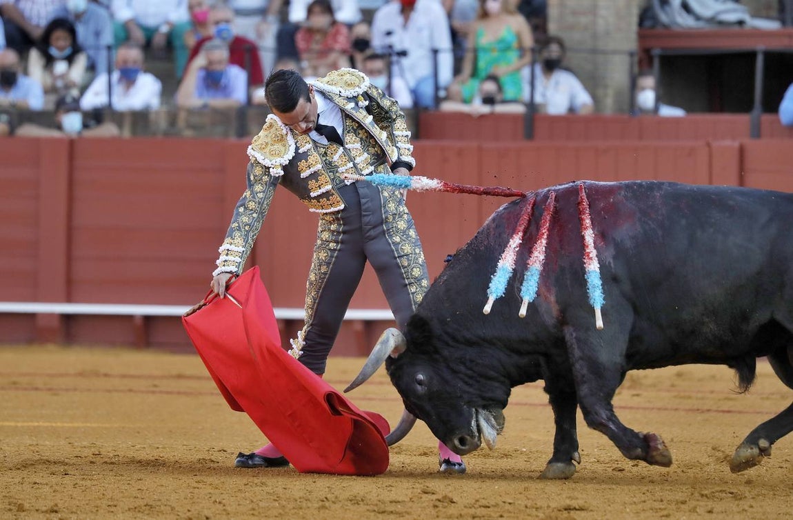 José María Manzanares, en un momento de su faena
