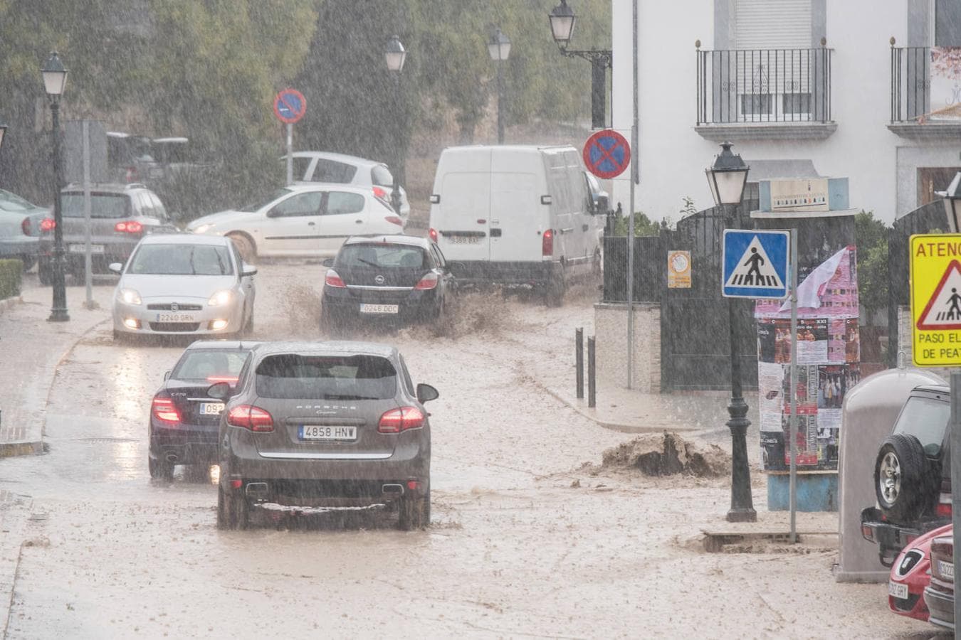 Las lluvias torrenciales dejaron inundaciones a su paso en Córdoba. 