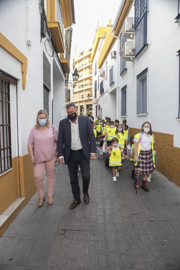 El inicio de la ruta Camino al Cole en Córdoba, en imágenes