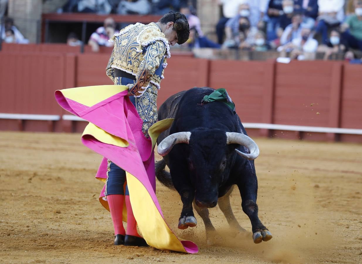 Daniel Luque, de azul y oro en la Maestranza