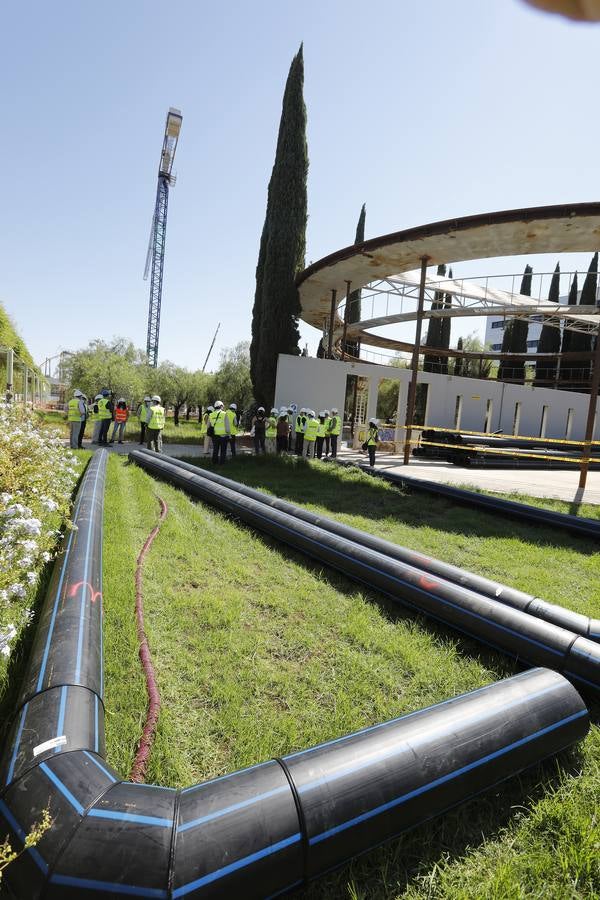 En imágenes, visita a las obras del proyecto Cartuja Qanat