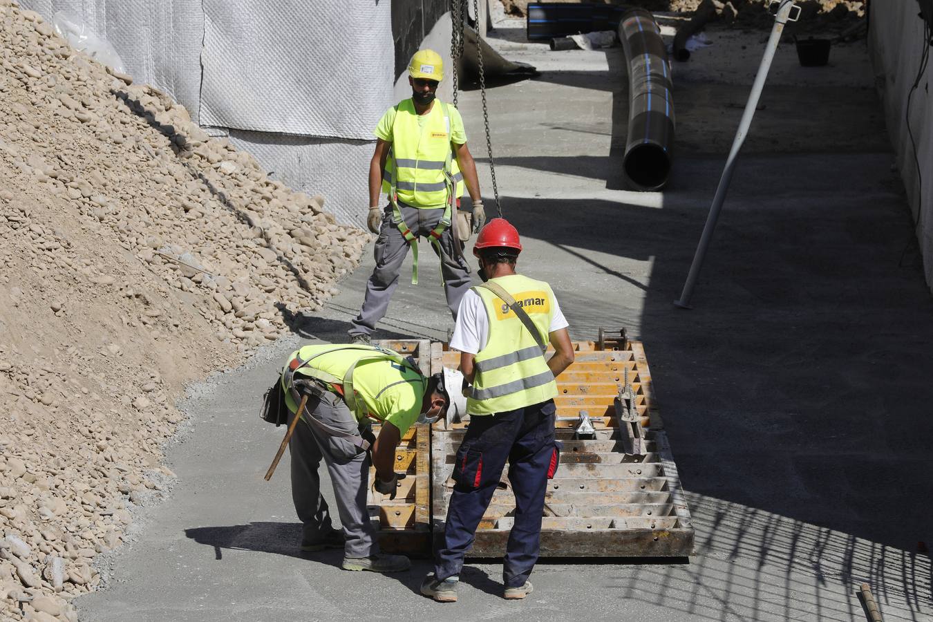 En imágenes, visita a las obras del proyecto Cartuja Qanat