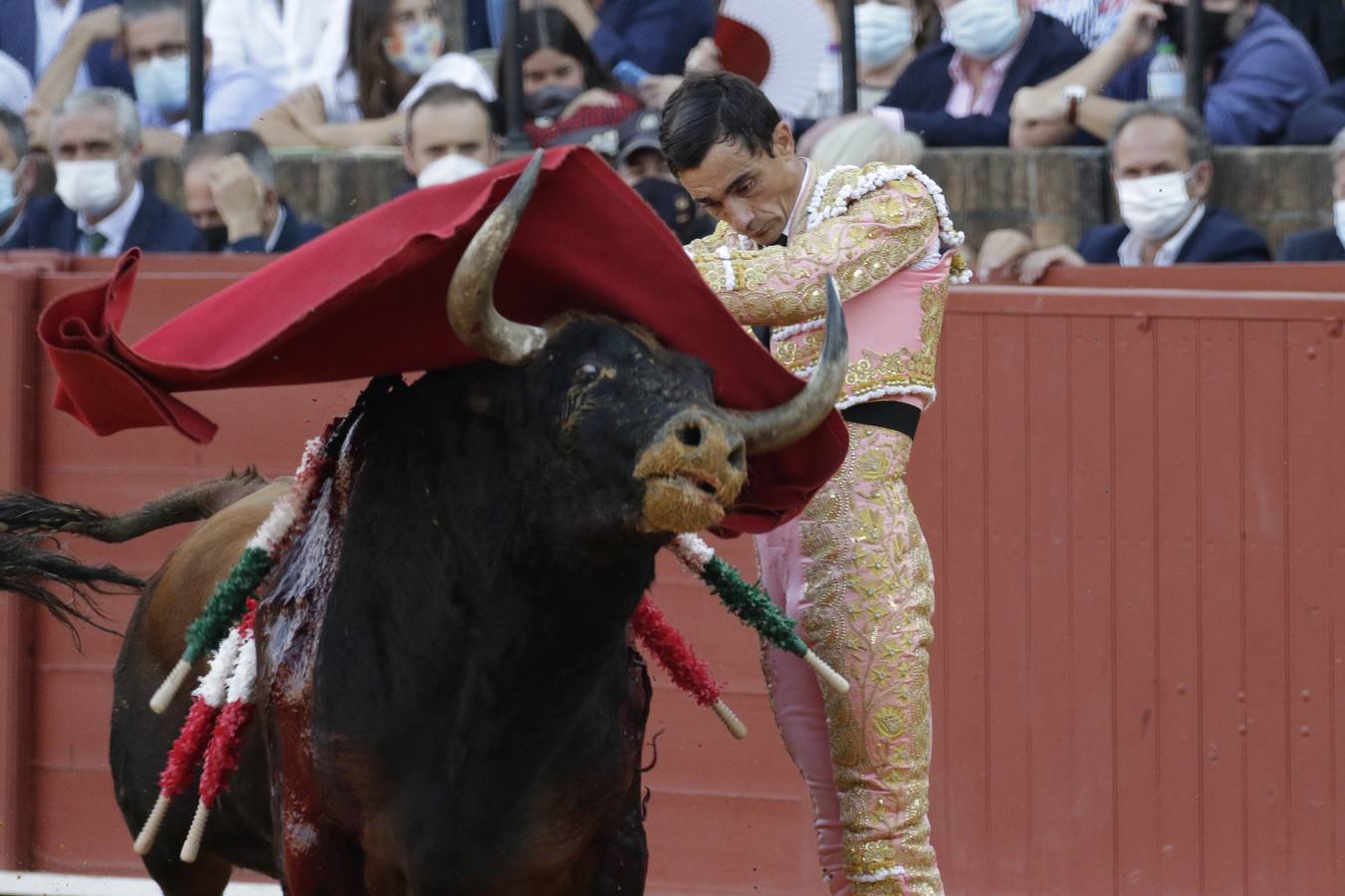 Paco Ureña, de rosa y oro en la Maestranza