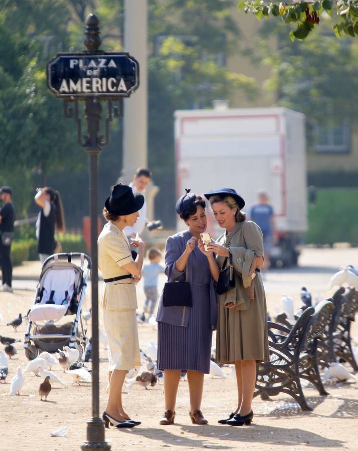 En imágenes, el rodaje de &#039;The Crown&#039; en la Plaza América