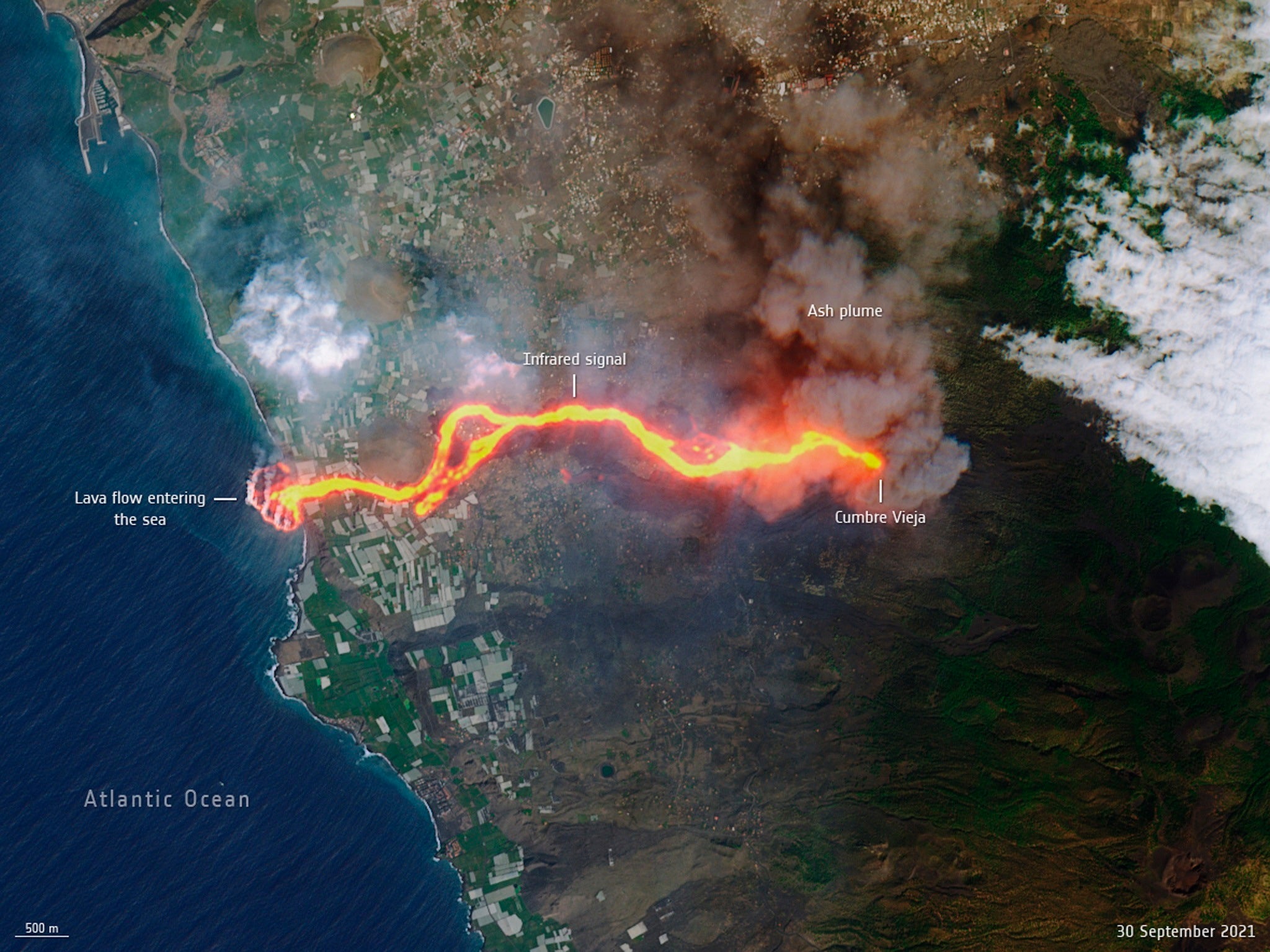 Las imágenes más impactantes del sábado del volcán de La Palma