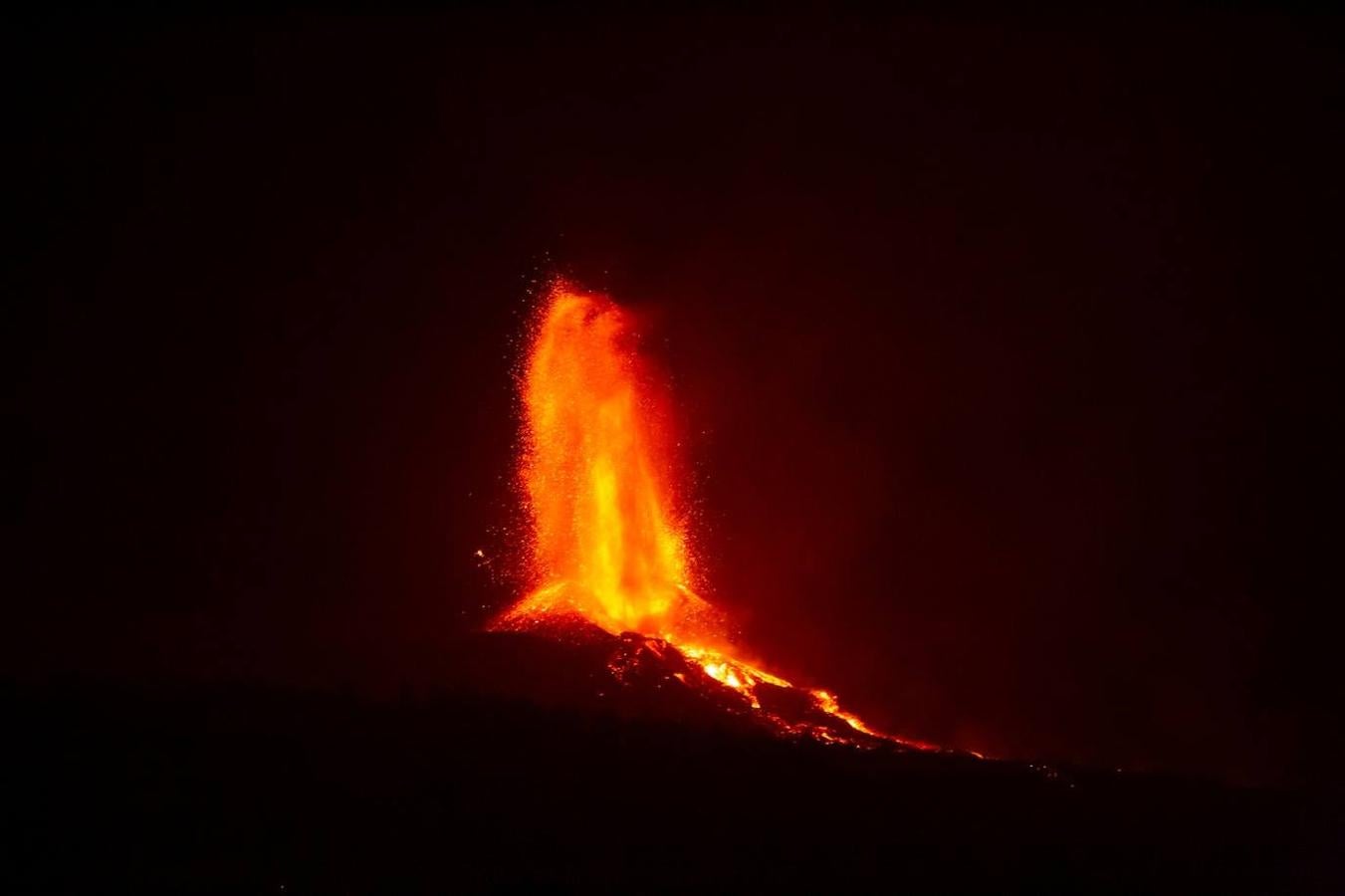 Se ha producido un aumento en el caudal de magma. 