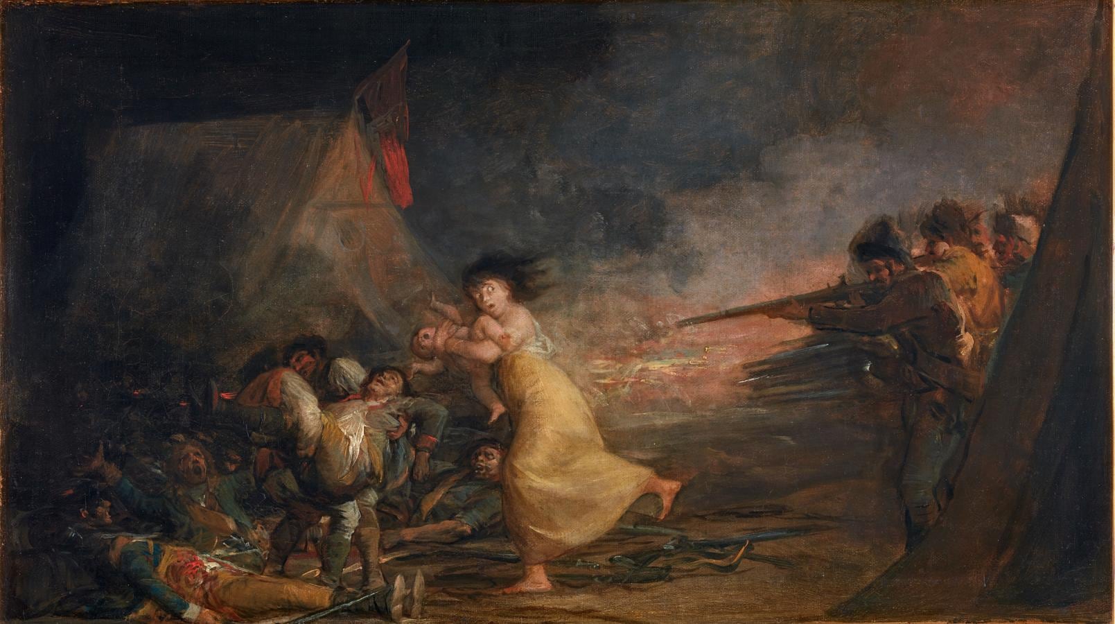 'Ataque a un campamento militar' (1808-1810), óleo sobre lienzo de la Colección Marqués de la Romana (Madrid). 