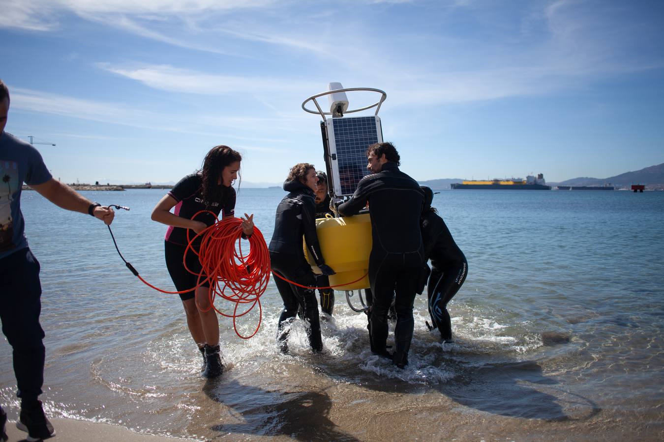 En imágenes, datación de un pecio en la Bahía de Algeciras