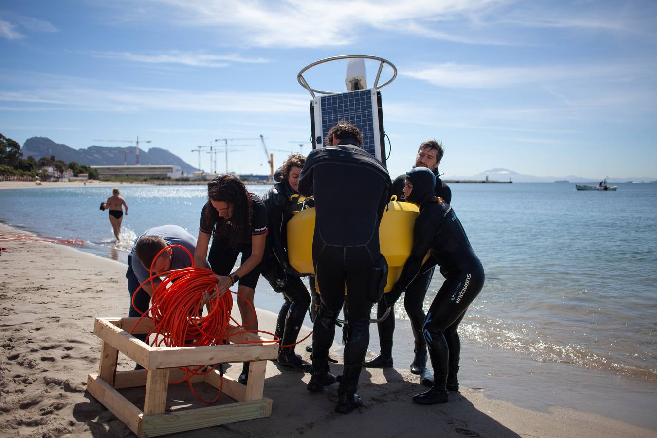 En imágenes, datación de un pecio en la Bahía de Algeciras