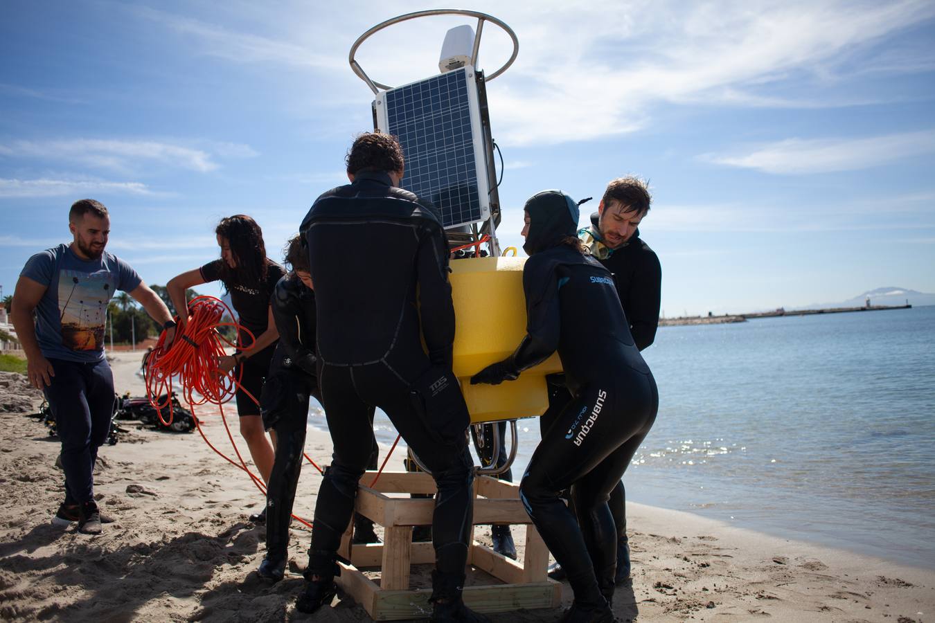 En imágenes, datación de un pecio en la Bahía de Algeciras