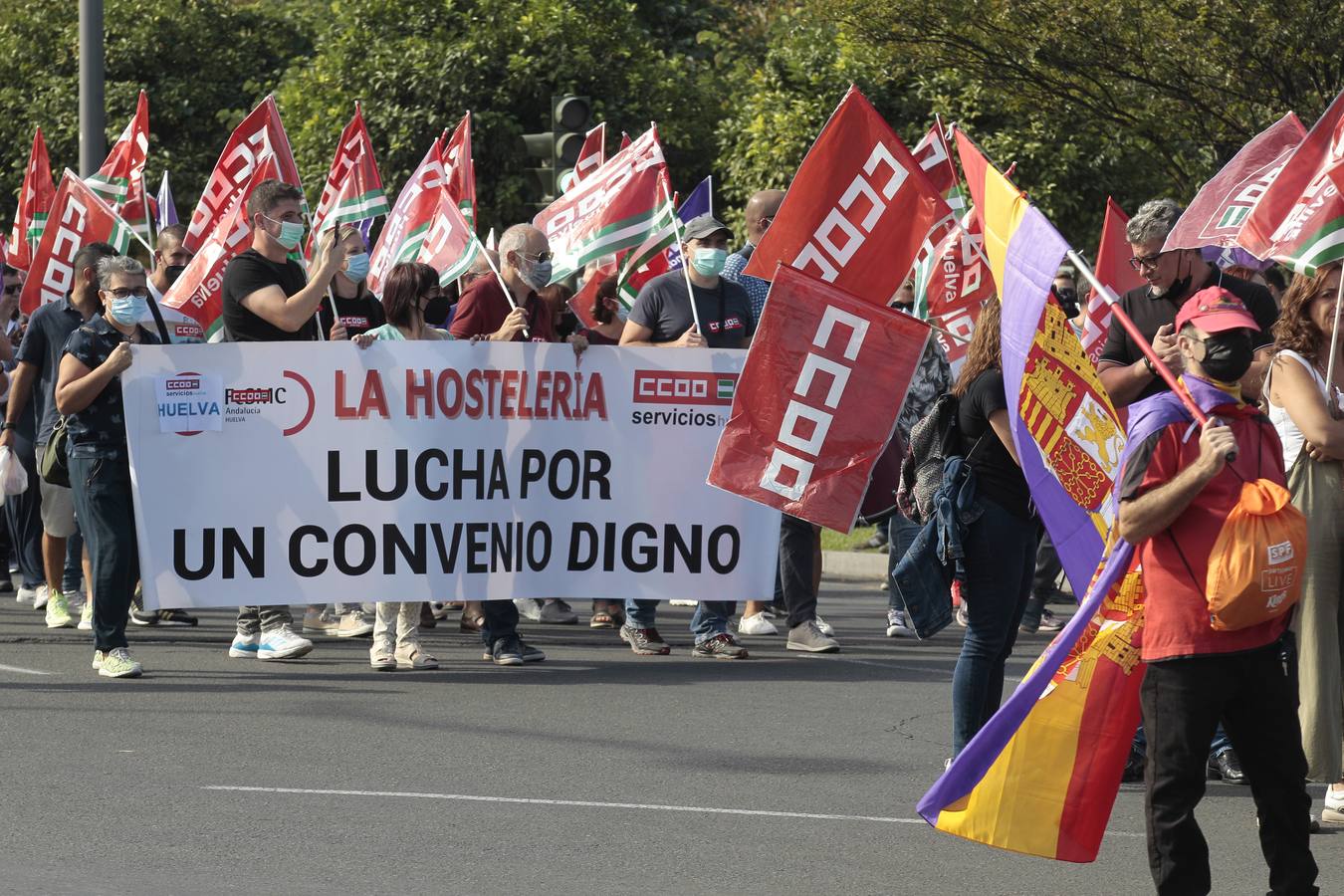 Manifestación de los sindicatos contra el Gobierno andaluz