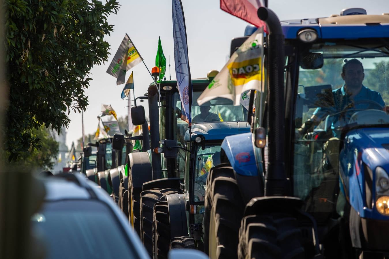 Manifestación de los agricultores andaluces contra la PAC en Sevilla