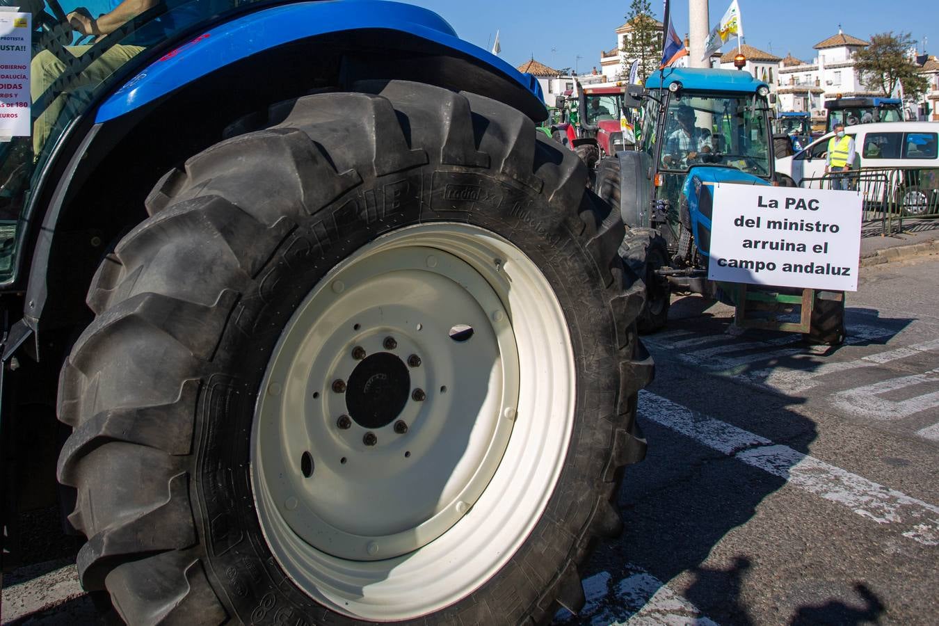 Manifestación de los agricultores andaluces contra la PAC en Sevilla