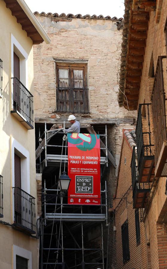 La restauración del cobertizo de las Doncellas, en imágenes