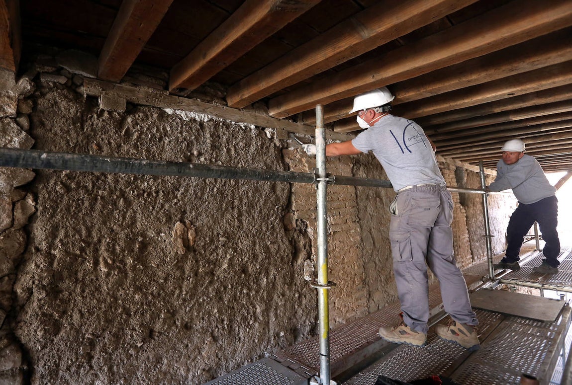 La restauración del cobertizo de las Doncellas, en imágenes