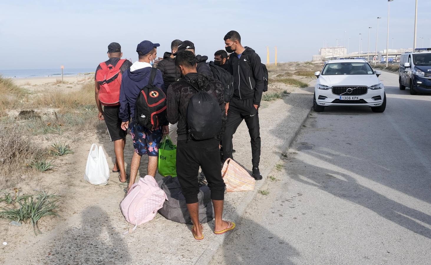 Llegan tres pateras en solo unas horas a Conil y Cádiz capital