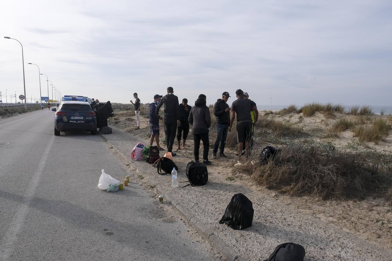 Llegan tres pateras en solo unas horas a Conil y Cádiz capital