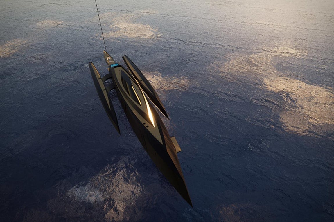 Bond Girl, el trimarán perfecto para espías. Se trata de Bond Girl, un trimarán inspirado en el popular agente secreto, y tal y como explican, podría pertenecer tanto a él como al villano de la película. Para ello se han centrado en seguir unas líneas discretas y con un aire futurista que permiten que pase desapercibido en el agua.