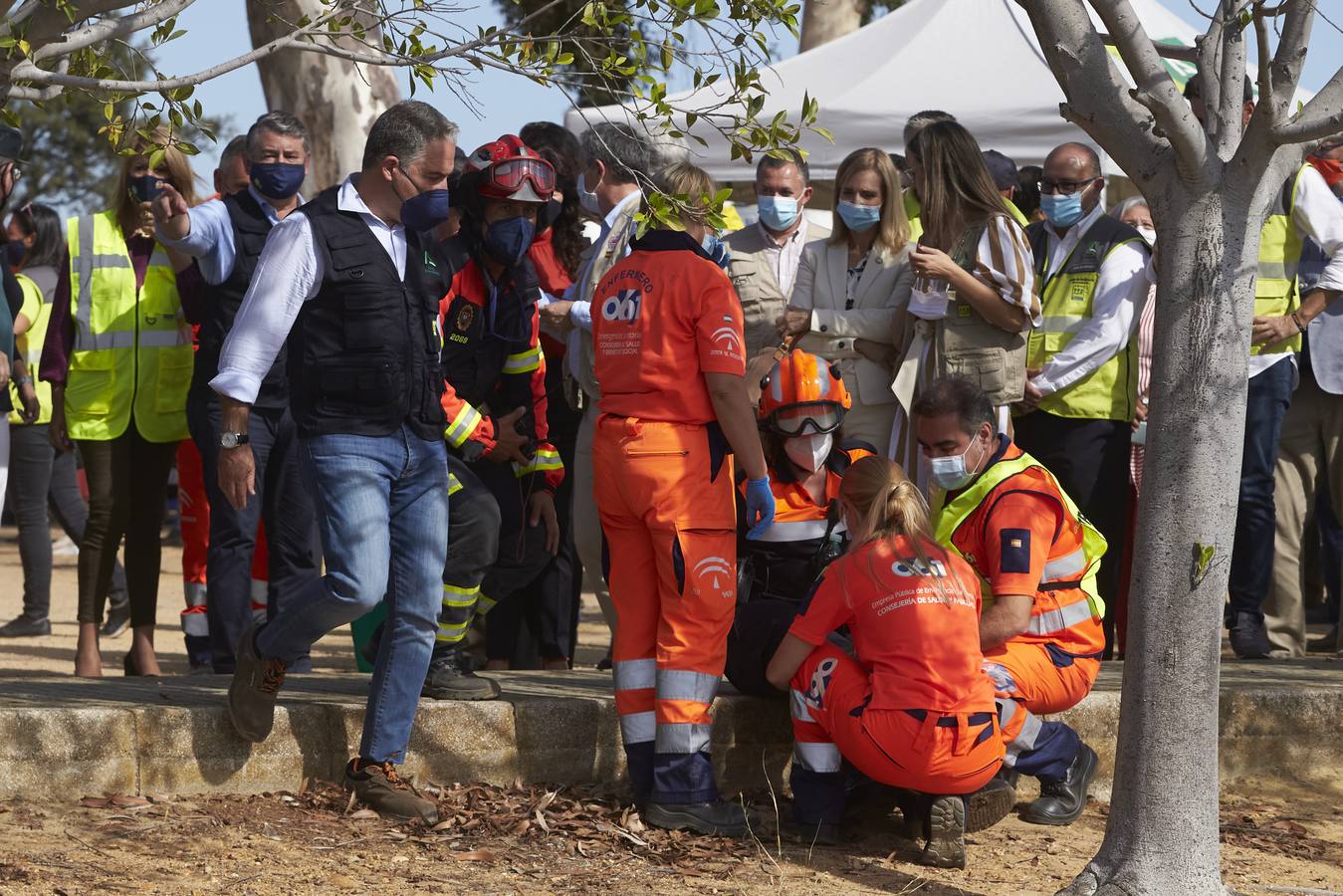 En imágenes, casi 2.000 personas participan en Huelva en un simulacro de respuesta en caso de tsunami