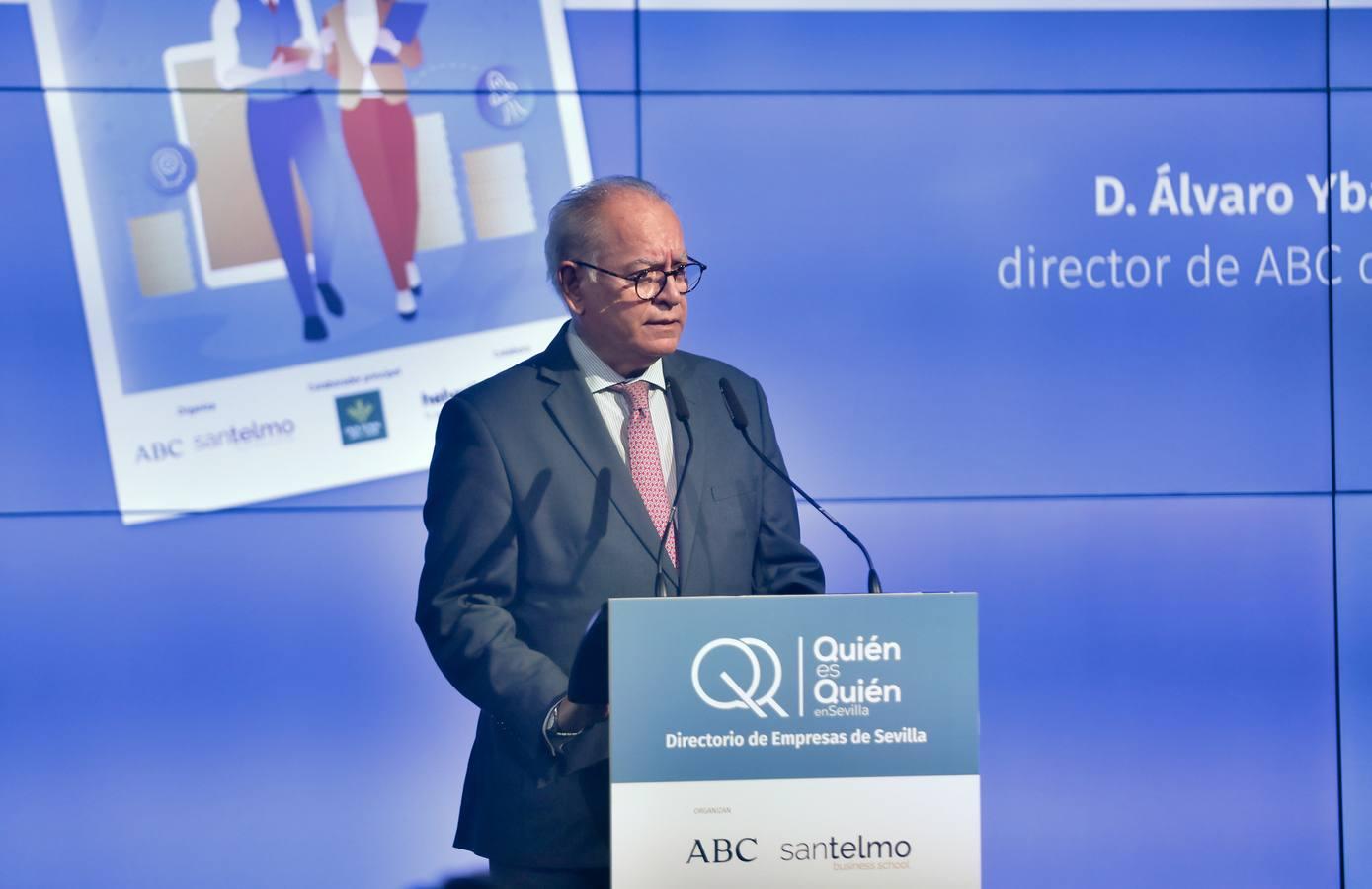 Álvaro Ybarra, director de ABC Sevilla, durante la presentación de 'Quién es Quién'