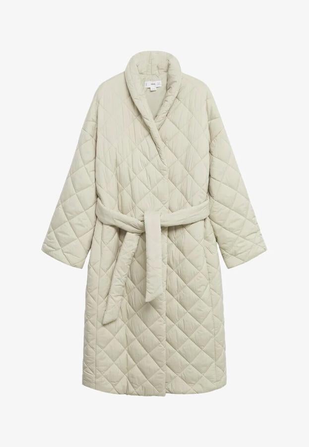 Anorak acolchado con cinturón de Mango (79,99€)