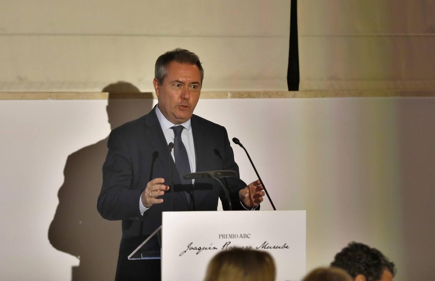 Juan Espadas, alcalde de Sevilla durante la entrega del XXI Premio Joaquín Romero Murube