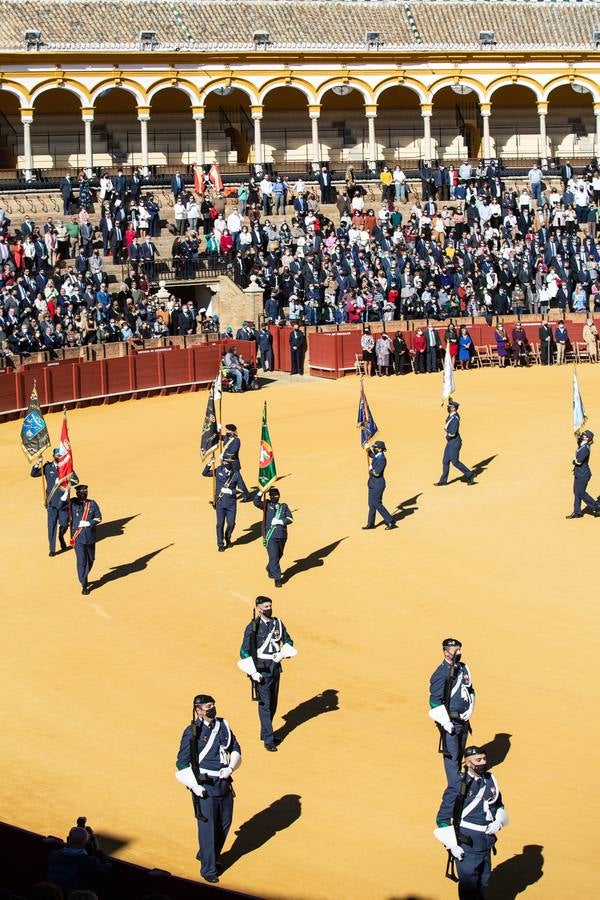 Jura de bandera en la plaza de toros de la Maestranza de Sevilla