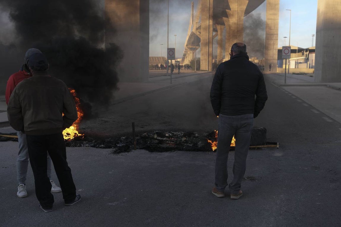 Segundo día de huelga del metal en Puerto Real