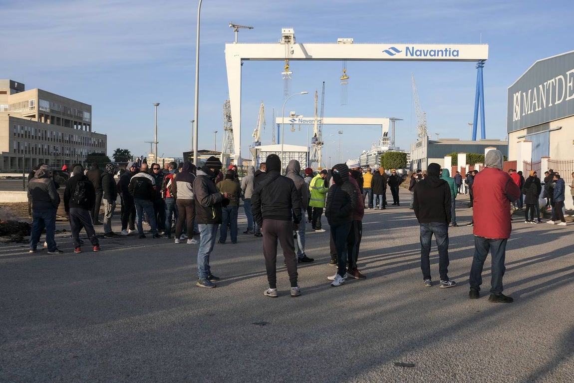 Segundo día de huelga del metal en Puerto Real