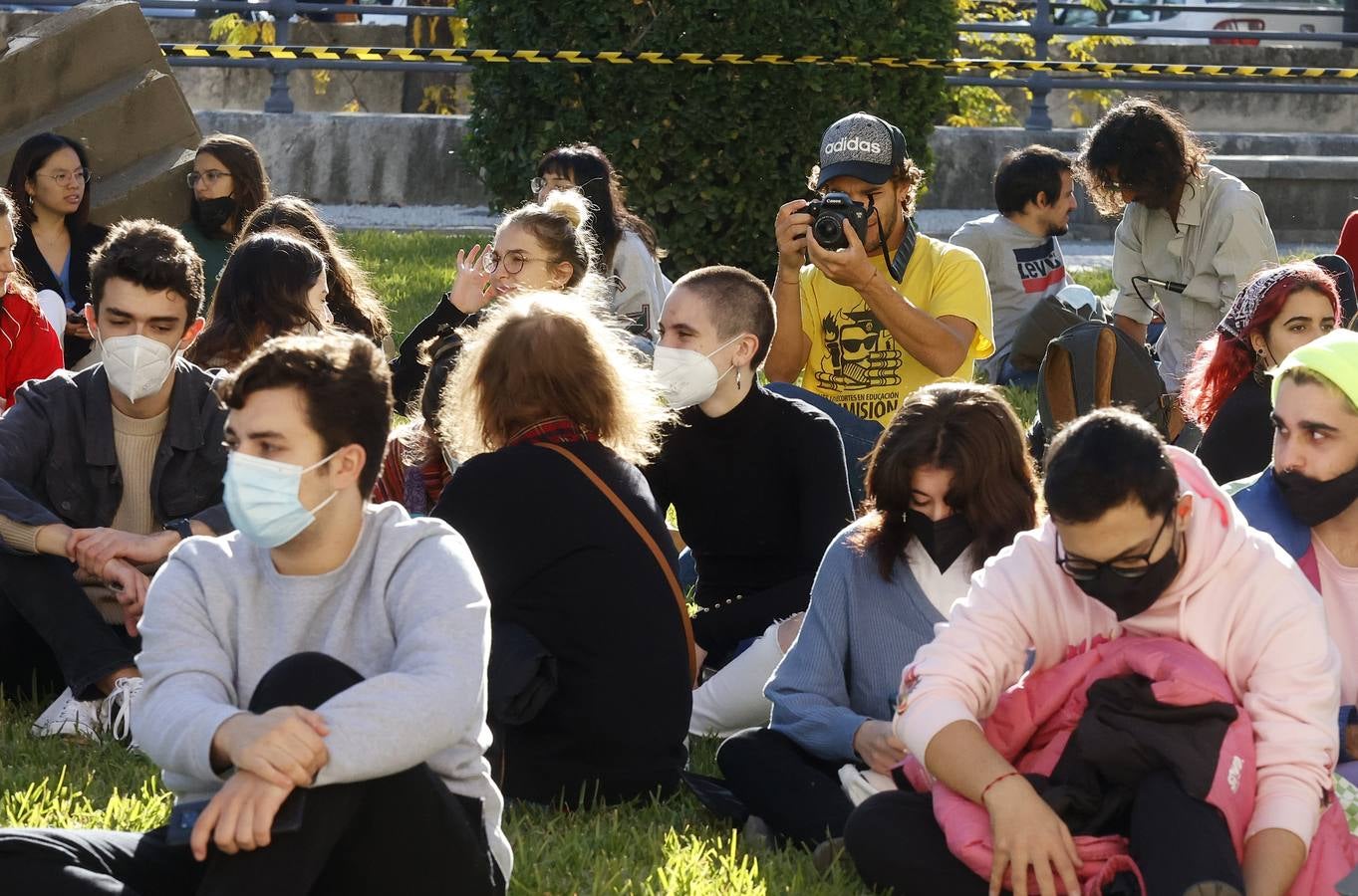 Movilización de los estudiantes de la Universidad de Sevilla, en imágenes