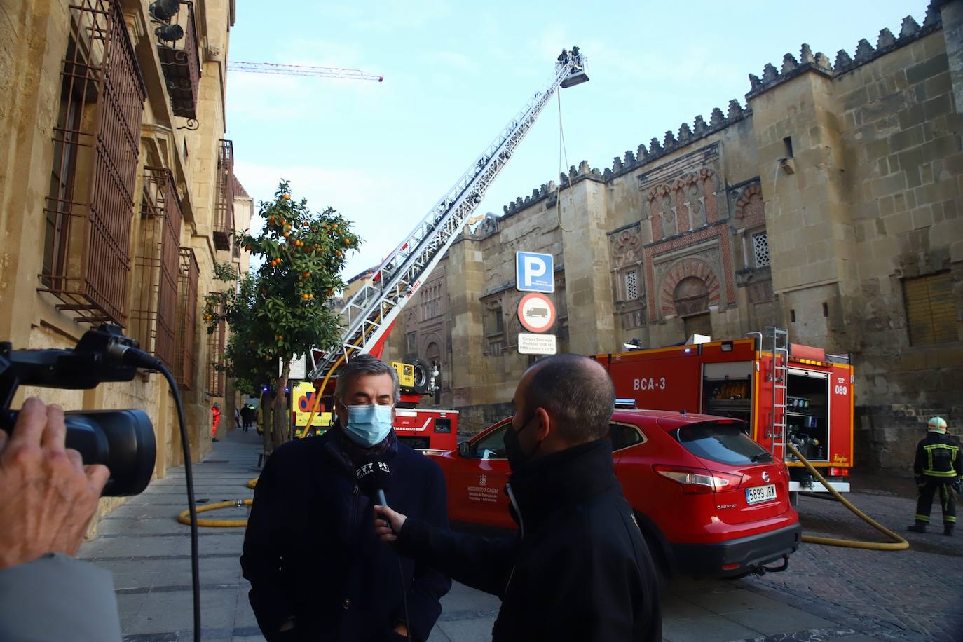 En imágenes, el simulacro de incendio en la Mezquita-Catedral de Córdoba