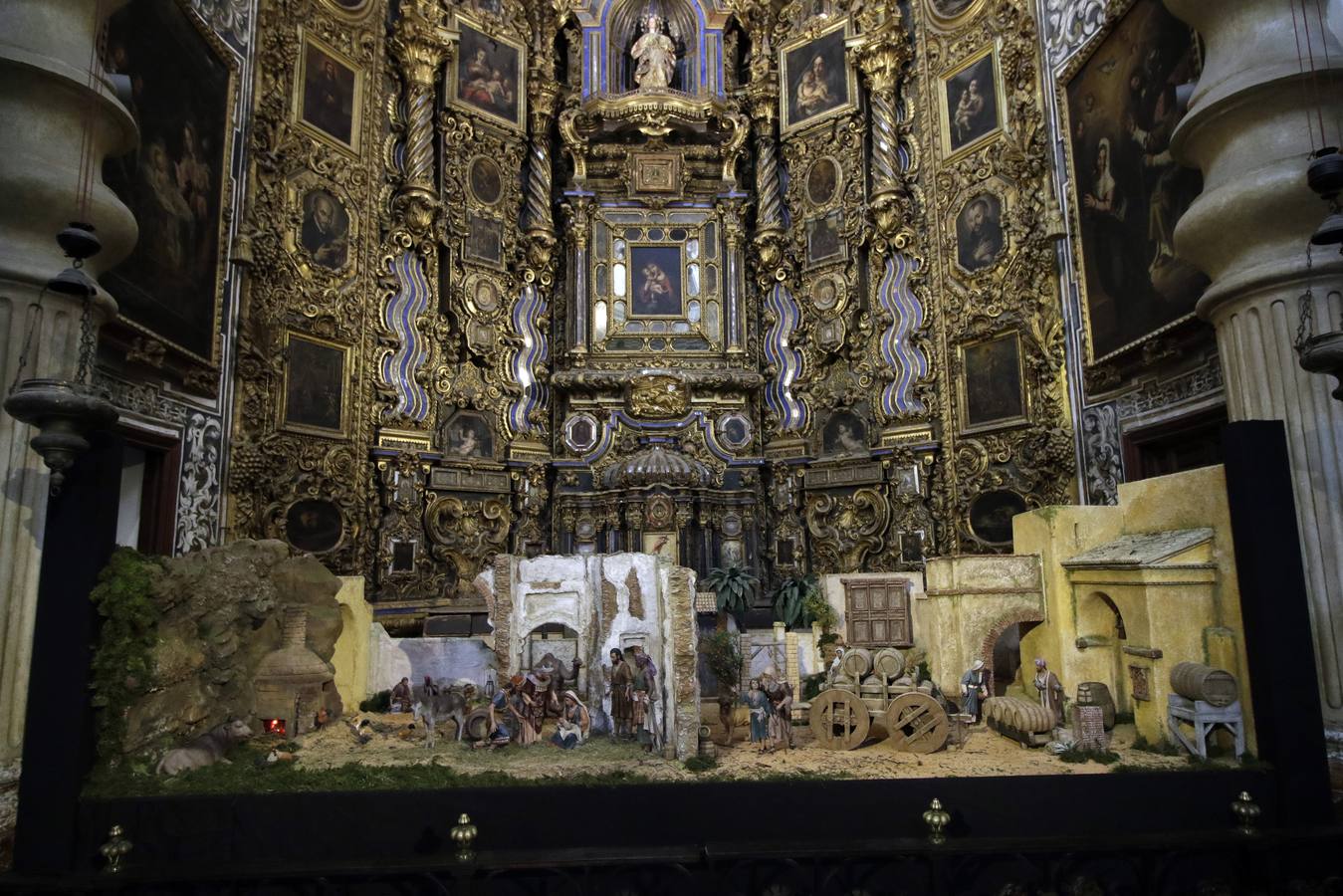 Tradicional belén hebreo instalado en San Luis de los Franceses. JUAN FLORES