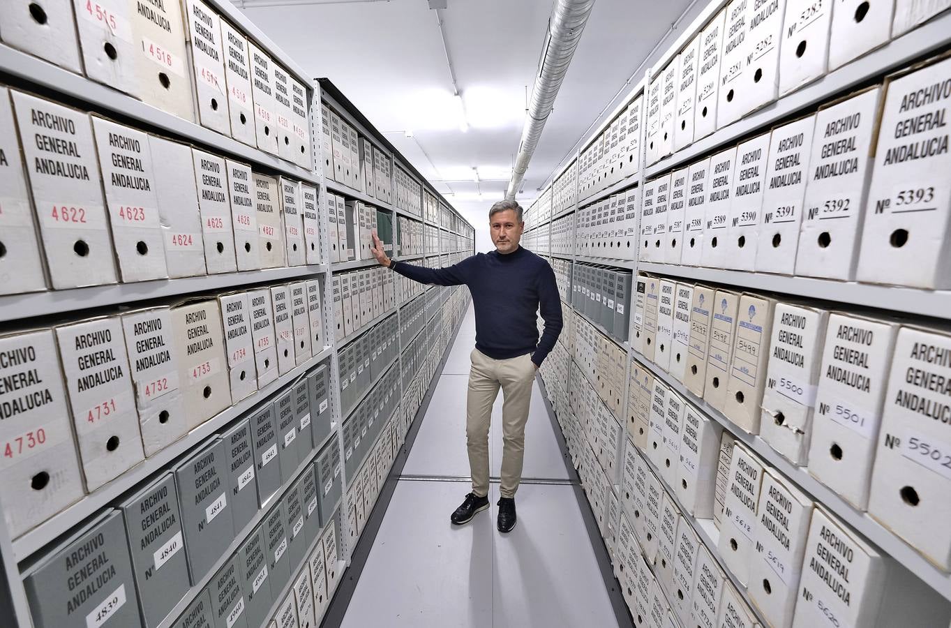 Nuevo Archivo General de Andalucía (AGAn) ubicado en el antiguo pabellón del Futuro de la Expo de Sevilla . J.M. SERRANO