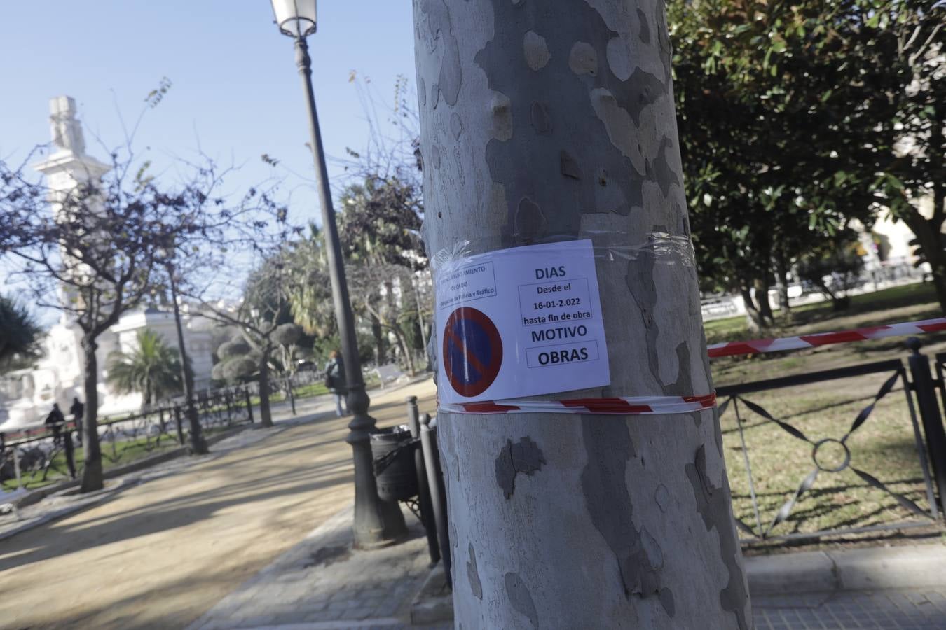 FOTOS: Obras en la Plaza de España de Cádiz