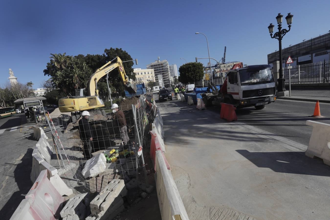 FOTOS: Obras en la Plaza de España de Cádiz