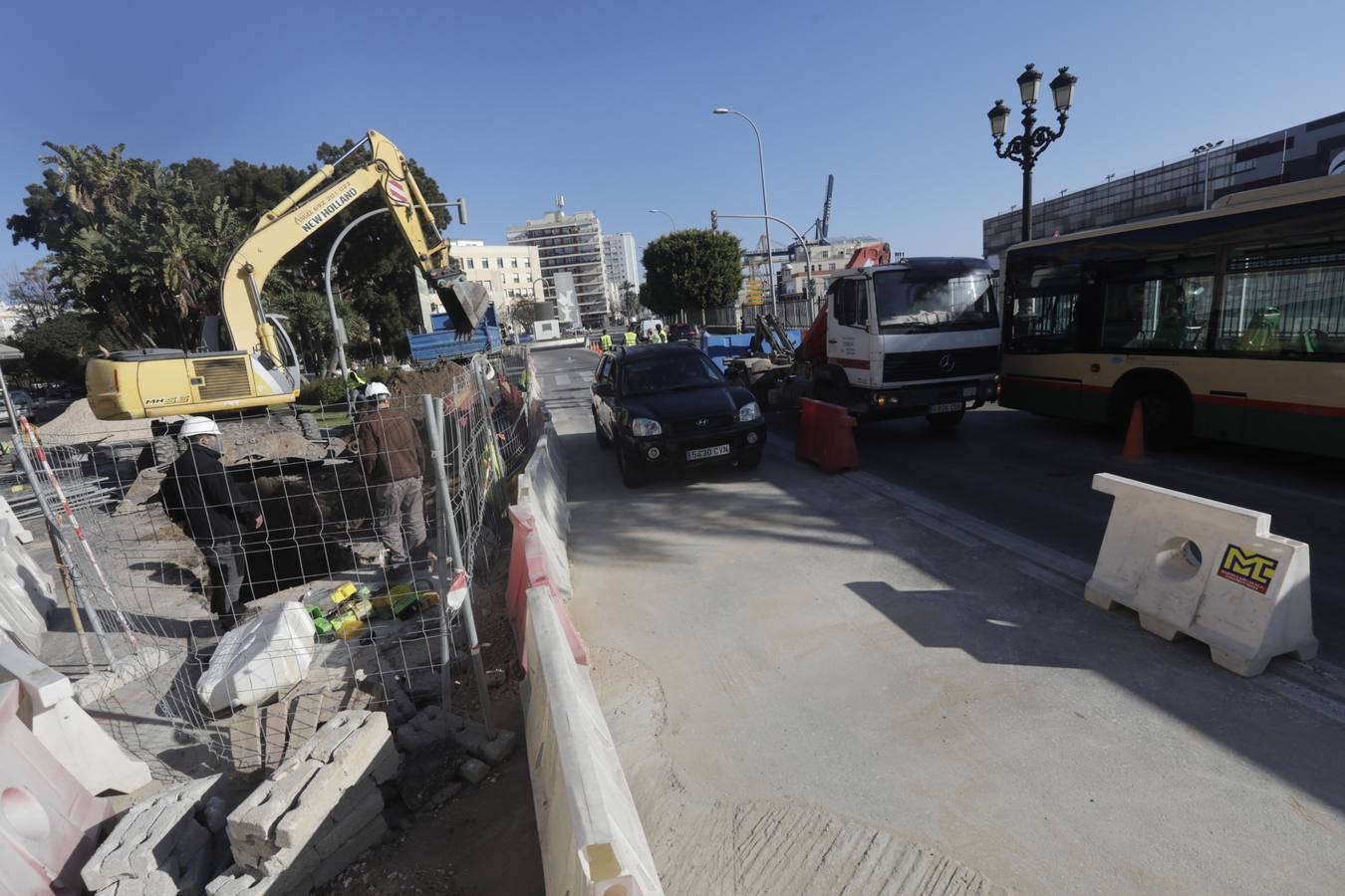 FOTOS: Obras en la Plaza de España de Cádiz