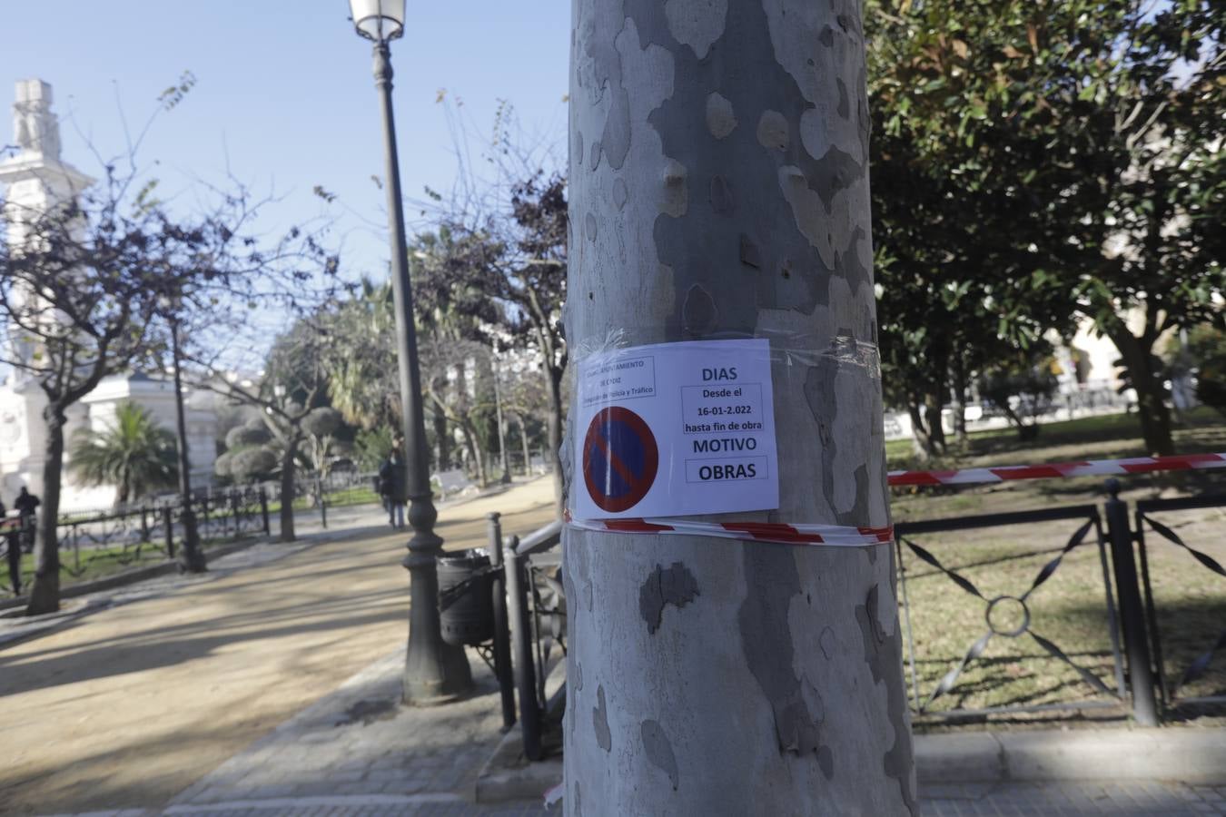 FOTOS: Obras en la Plaza de España de Cádiz