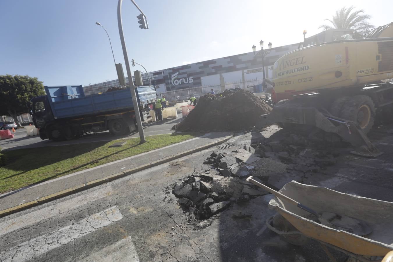 FOTOS: Obras en la Plaza de España de Cádiz